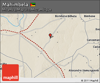 Shaded Relief 3D Map of Mahimbela