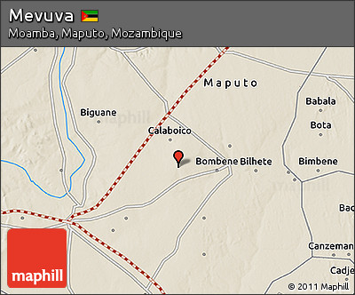 Shaded Relief 3D Map of Mevuva