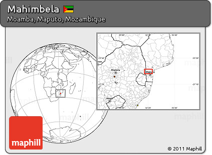 Blank Location Map of Mahimbela