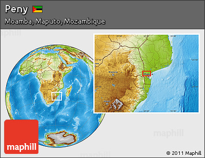Physical Location Map of Peny