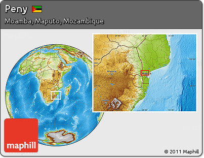 Physical Location Map of Peny