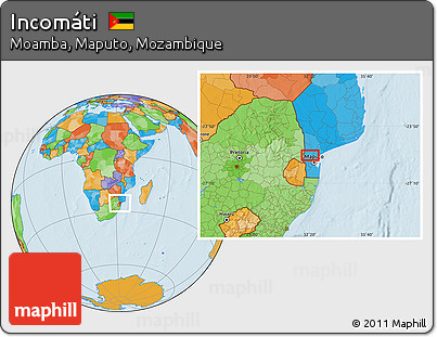 Political Location Map of Incomáti