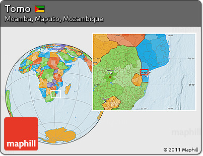 Political Location Map of Tomo