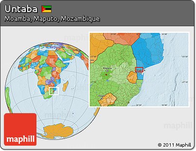 Political Location Map of Untaba
