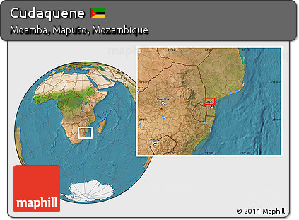 Satellite Location Map of Cudaquene
