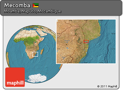 Satellite Location Map of Mecomba