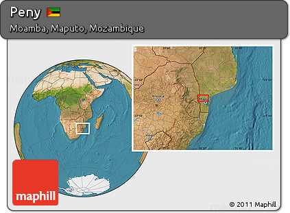 Satellite Location Map of Peny