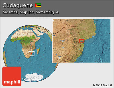 Satellite Location Map of Cudaquene