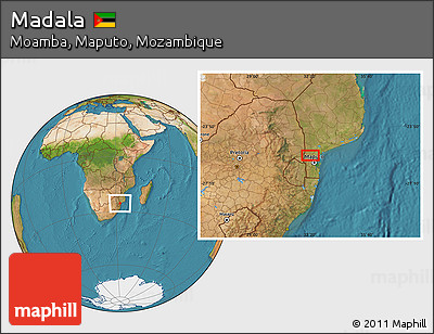Satellite Location Map of Madala