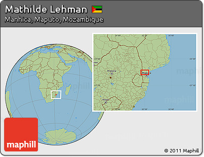 Savanna Style Location Map of Mathilde Lehman