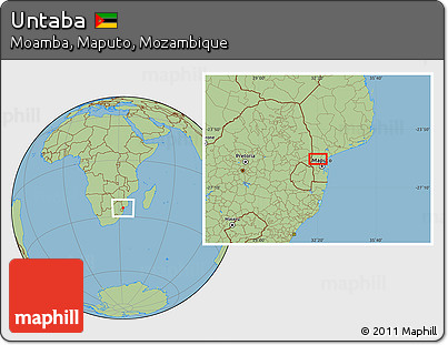 Savanna Style Location Map of Untaba