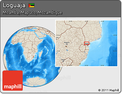 Shaded Relief Location Map of Loguaja