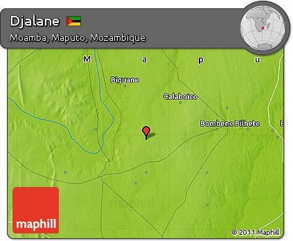 Physical Map of Djalane