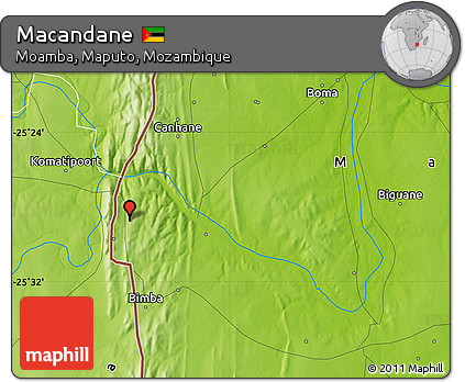 Physical Map of Macandane