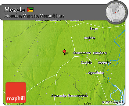 Physical Map of Mezele