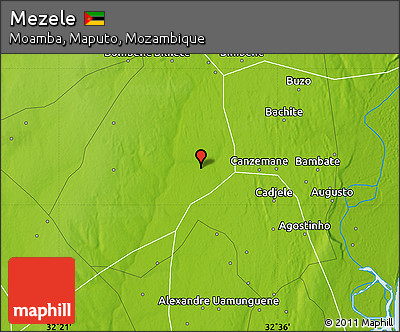 Physical Map of Mezele