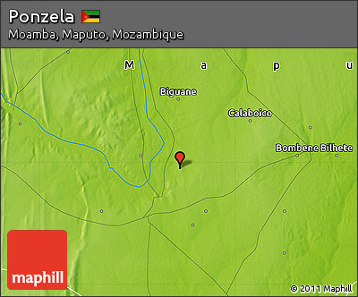 Physical Map of Ponzela