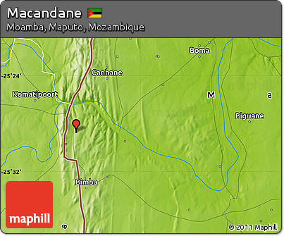 Physical Map of Macandane