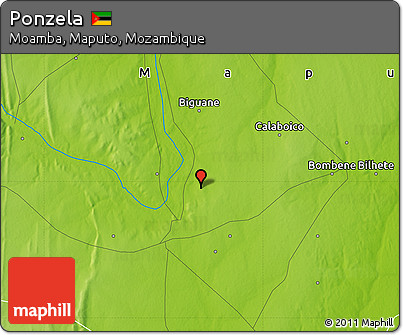 Physical Map of Ponzela