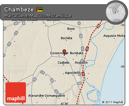 Shaded Relief Map of Chambeze