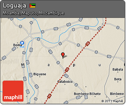 Shaded Relief Map of Loguaja