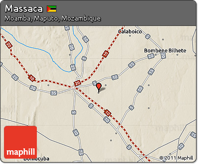 Shaded Relief Map of Massaca