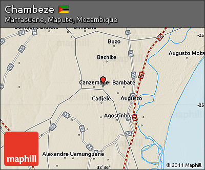 Shaded Relief Map of Chambeze