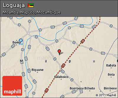 Shaded Relief Map of Loguaja