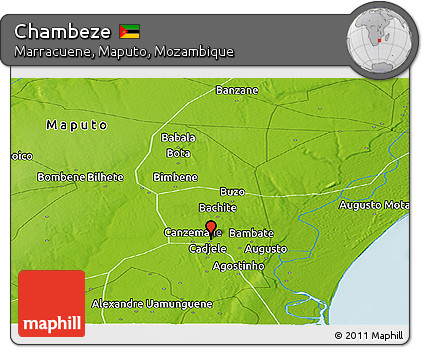 Physical Panoramic Map of Chambeze