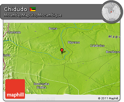 Physical Panoramic Map of Chidudo