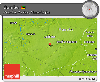 Physical Panoramic Map of Gembe