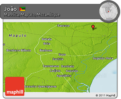 Physical Panoramic Map of João