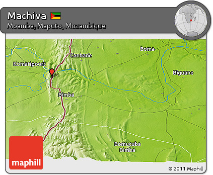 Physical Panoramic Map of Machiva