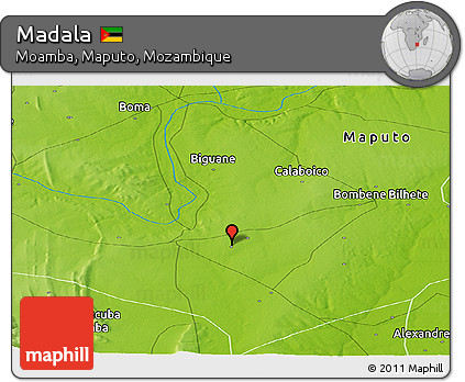 Physical Panoramic Map of Madala