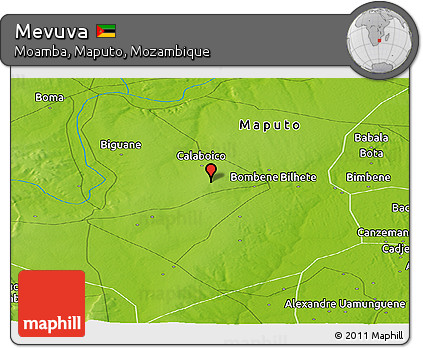 Physical Panoramic Map of Mevuva