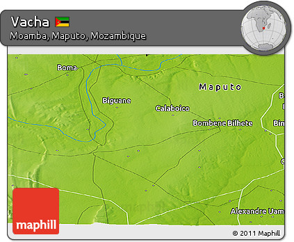 Physical Panoramic Map of Vacha