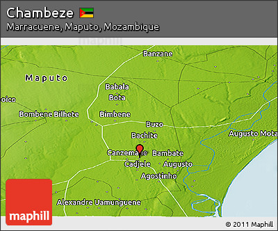 Physical Panoramic Map of Chambeze