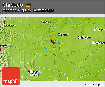 Physical Panoramic Map of Chidudo