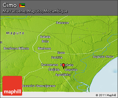 Physical Panoramic Map of Cimo
