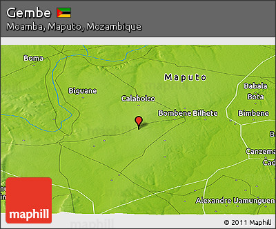 Physical Panoramic Map of Gembe