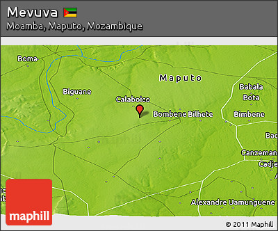 Physical Panoramic Map of Mevuva