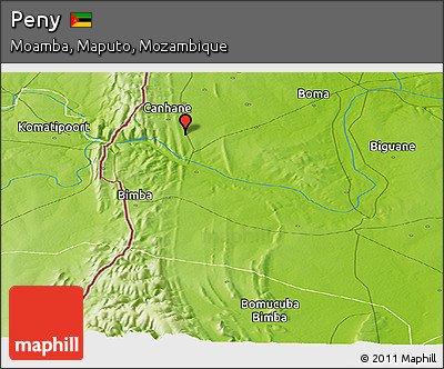 Physical Panoramic Map of Peny