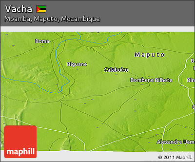 Physical Panoramic Map of Vacha