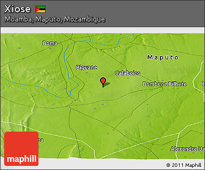 Physical Panoramic Map of Xiose