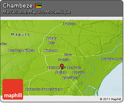 Physical Panoramic Map of Chambeze