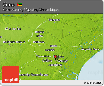 Physical Panoramic Map of Cimo