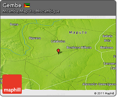 Physical Panoramic Map of Gembe