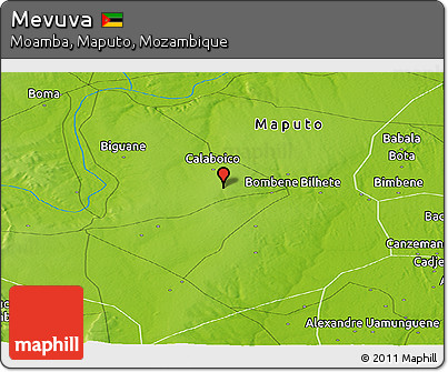 Physical Panoramic Map of Mevuva