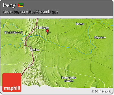 Physical Panoramic Map of Peny