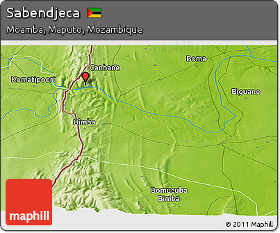 Physical Panoramic Map of Sabendjeca